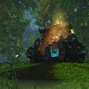 Building on fire in Moonwater Retreat