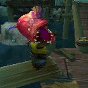 Deckhand<Crew of the Mist-Hopper>carrying a huge fish