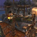 Fighter plane crashed on a boat mast