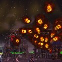 Fireballs in the air