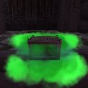 Green Fog coming out The Creepy Crate