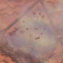 Ground around the Obelisk of The Moon on fire