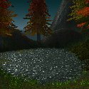 Hidden lake in the hills