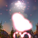 Love is in the Air firework hearts