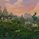 Mists of Pandaria -- Jade Temple in Jade Forest landscape