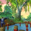 Mists of Pandaria -- Pandaren Monk Performing Crane