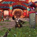 Mists of Pandaria -- Pandaren Monk training on the target dummy