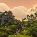 Mists of Pandaria -- Uphill Path through Mountains Wandering Isle