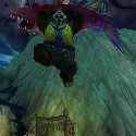 Pandaren jumping with a huge fish