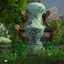 Statue in the middle of Greenstone Village