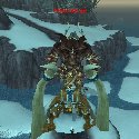 Storm Giant walking over the between Borean Tundra and Dragonblight