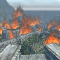 Stromgarde Keep on fire
