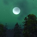 The moon above Trisfal Glades