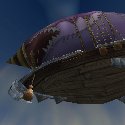 Zeppelin flying over